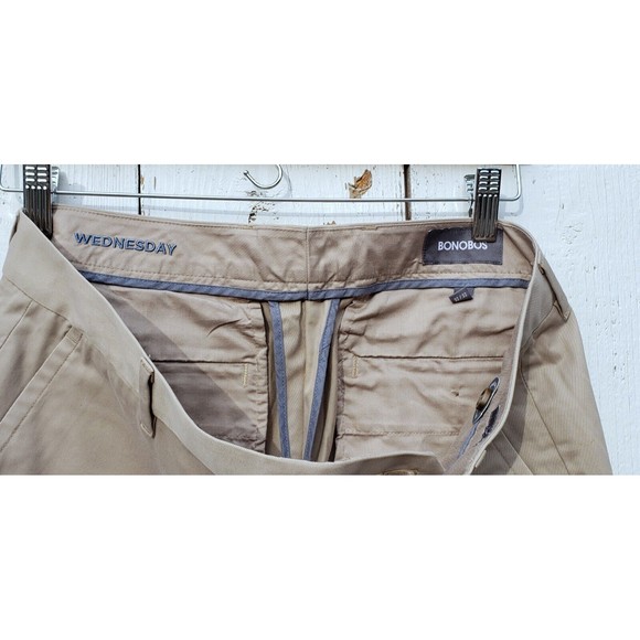 Bonobos Weekday Warrior Stretch Slim Fit Men Wednesday Tan Dress Pants 40 X 32 - Picture 8 of 12
